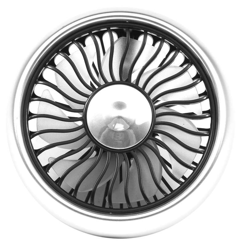 3 Speed Adjustment Usb Car Fan 5v Electric Car Fan Colorful Light