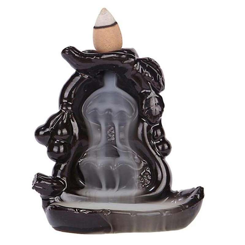Waterfall Incense Burner Ceramic Incense Holder Handmade-gourd