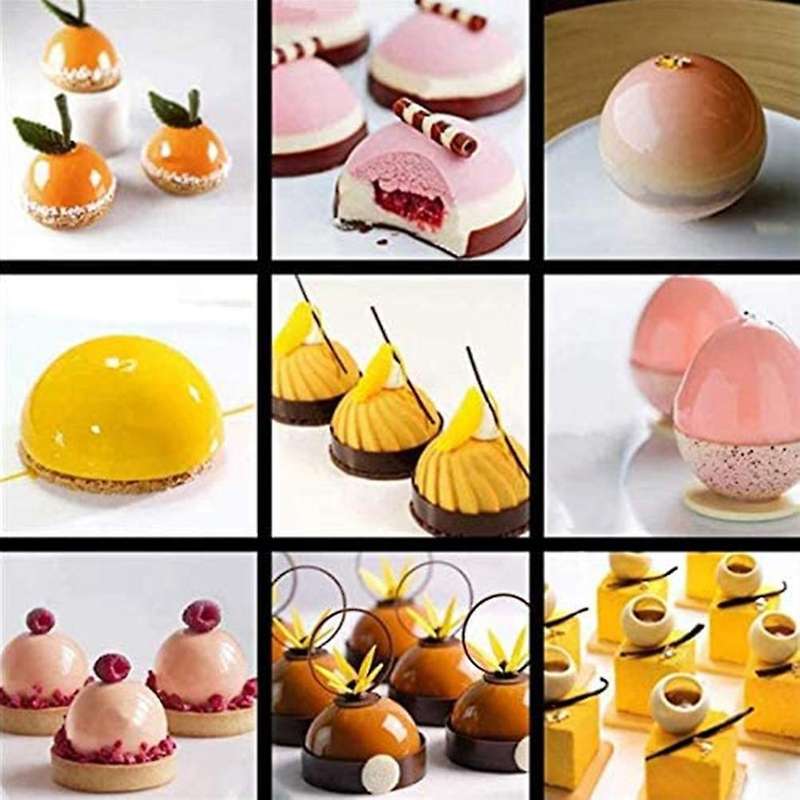 4pcs Semi Sphere Silicone Molds,for Chocolate, Cake, Jelly,baking Diy