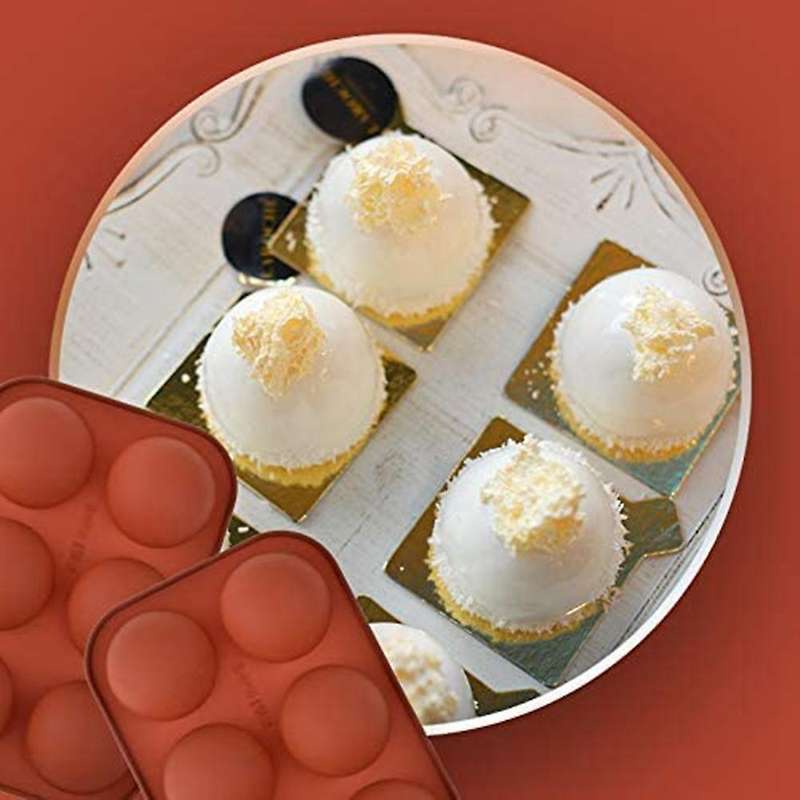 4pcs Semi Sphere Silicone Molds,for Chocolate, Cake, Jelly,baking Diy