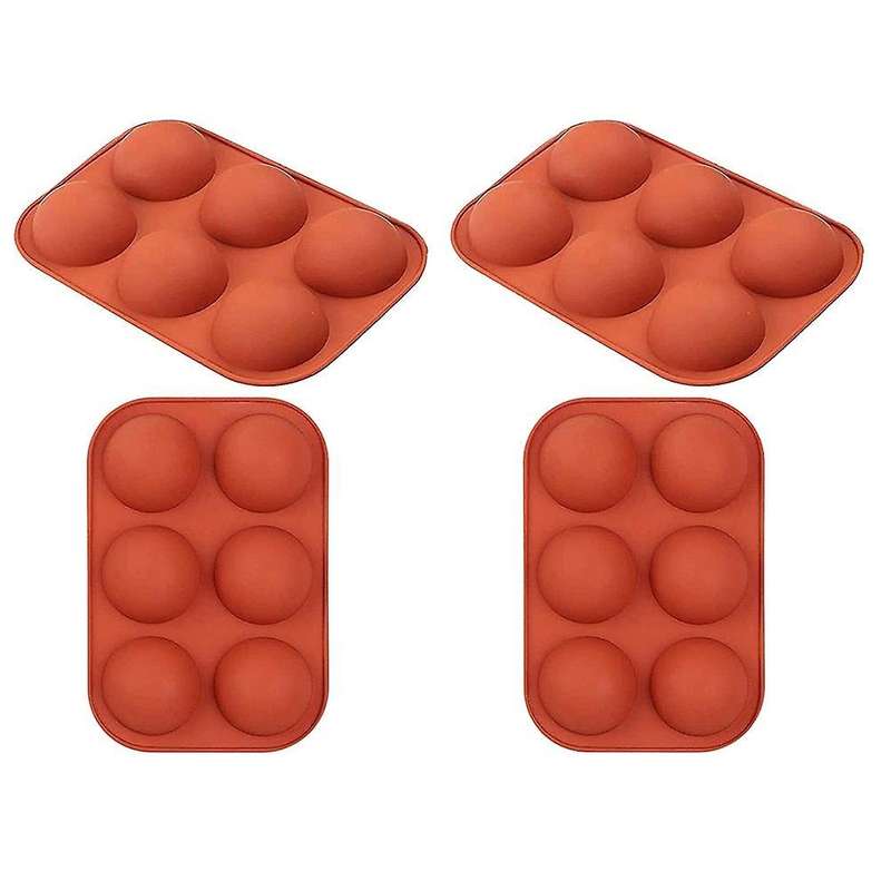 4pcs Semi Sphere Silicone Molds,for Chocolate, Cake, Jelly,baking Diy