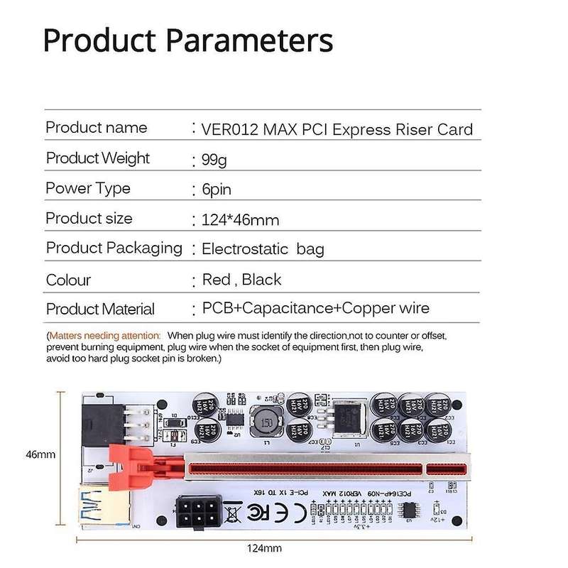 Ver012 Usb 3.0 Pci-e Riser for Video Card X16 Extender for Mining,a