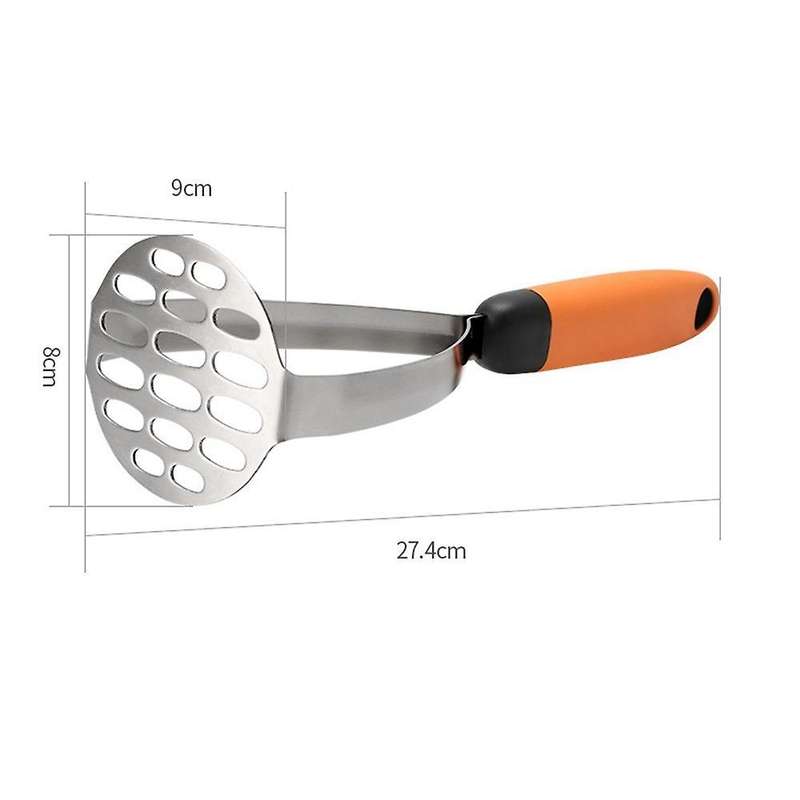 Stainless Steel Potato Masher, with Non-slip Handle for Vegetable(a)