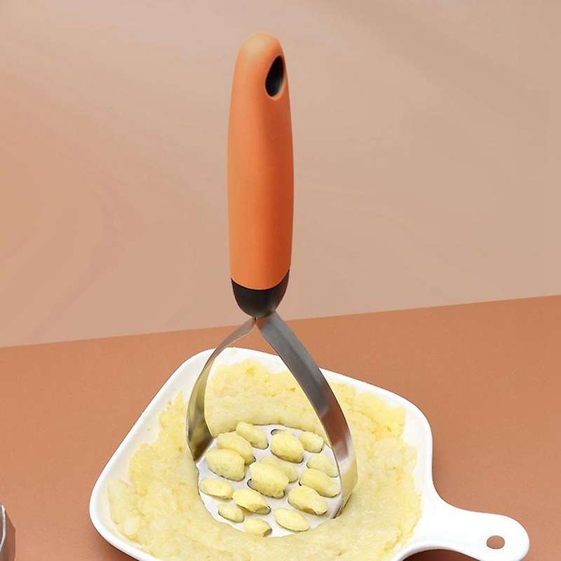 Stainless Steel Potato Masher, with Non-slip Handle for Vegetable(a)