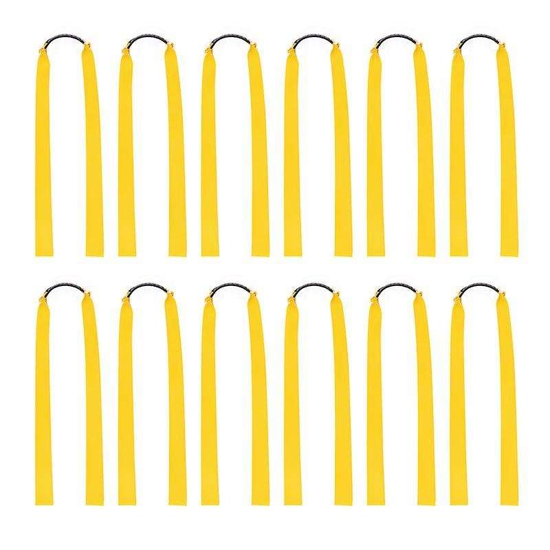 12pcs Rubber Bands for Catapult Widened Flat Catapult Bands Elastics