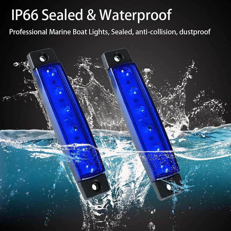 6pcs Led Boat Interior Lights Marine Boat Lights Navigation Lighting