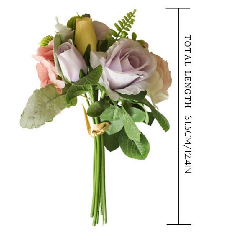 Fake Flower Wedding Golden Sasa Rose Bundle Artificial Flower