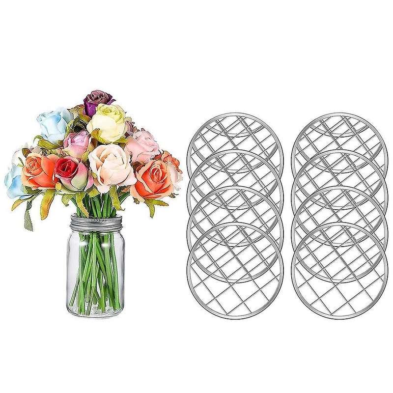 Metal Flower Frog Insert Flower Lid Insert with Square Grids C