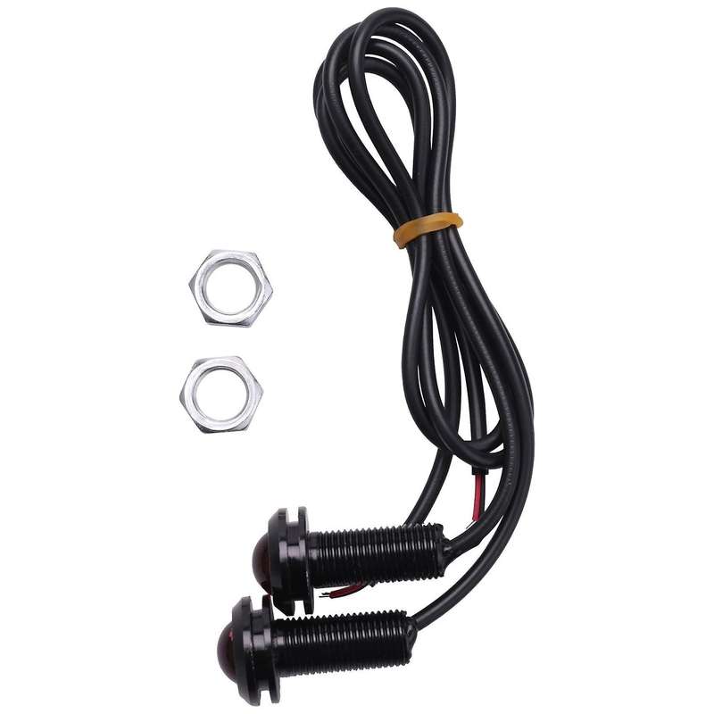 2 X Aguila Ojo Led Luz 18mm Dia Coche Vehiculo Senal Luz Roja