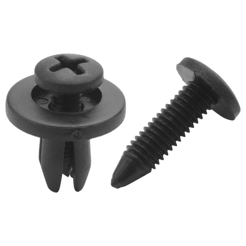 300pcs 6mm Plastic Push Type Rivet Bumper Pin Clips