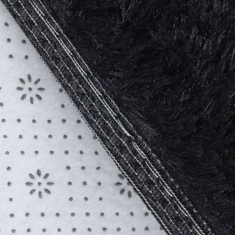 Home Rugs Living Bedroom Plush Rugs Black 40 X 40cm
