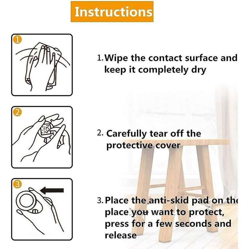 Anti Slip Furniture Pad Self Adhesive Floor Protectors for Chair Sofa