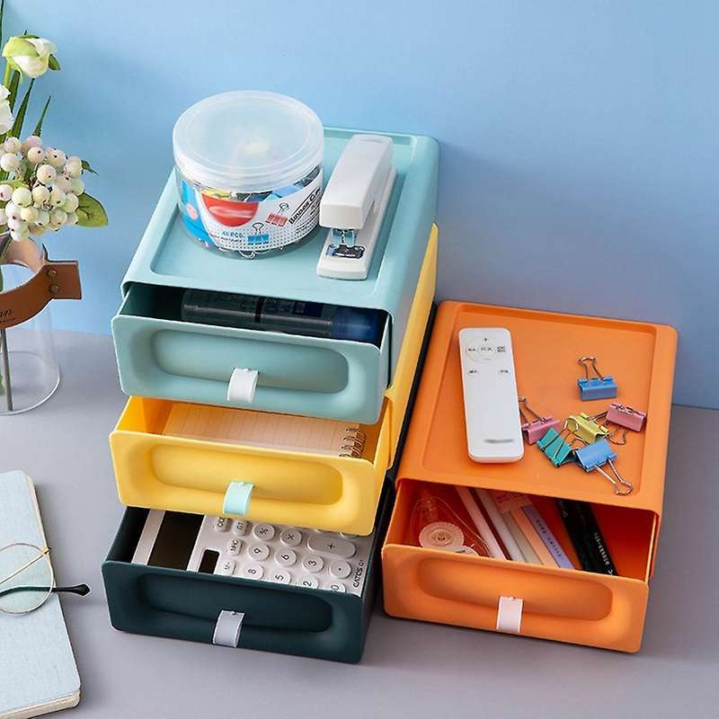 Under Desk Drawer Adhesive Storage Box for Office Pen Holder A