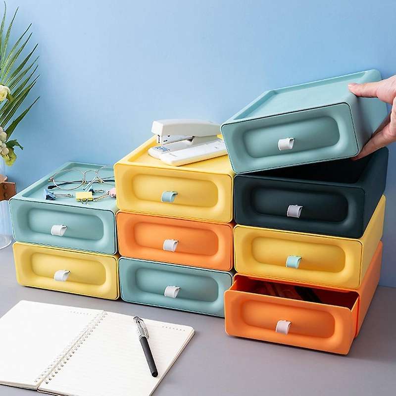 Under Desk Drawer Adhesive Storage Box for Office Pen Holder A