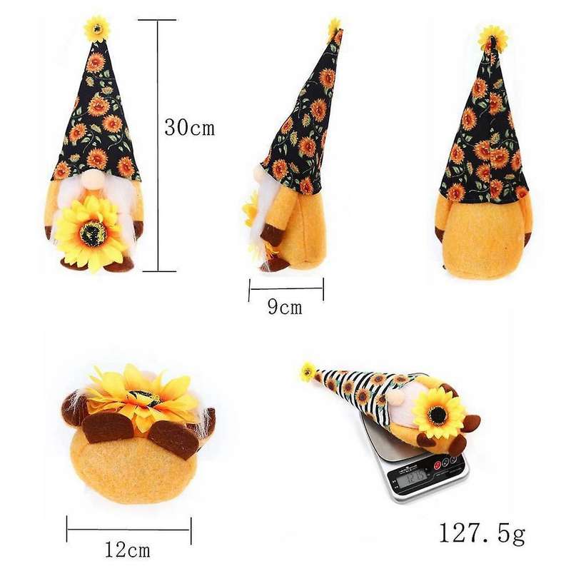 Striped Gnome Plush Doll World Bee Day Decorations Sunflower, A