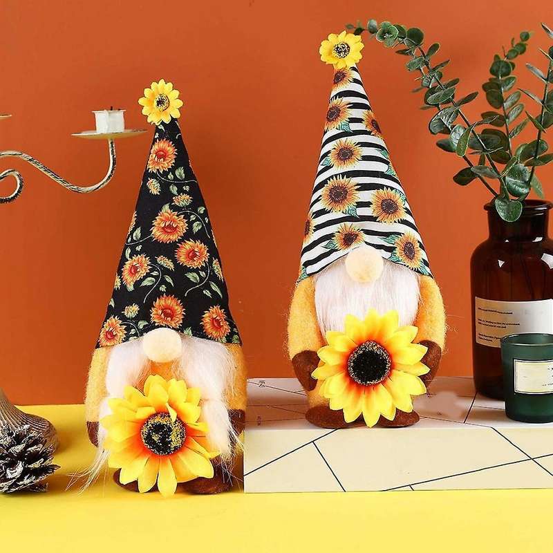 Striped Gnome Plush Doll World Bee Day Decorations Sunflower, A