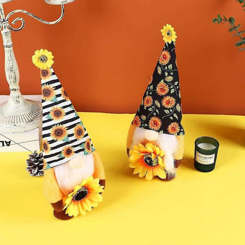 Striped Gnome Plush Doll World Bee Day Decorations Sunflower, A