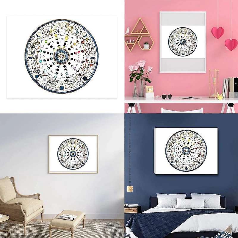 4pcs Painting 2022 Lunar Calendar Annual Ring Bedroom Decor Picture