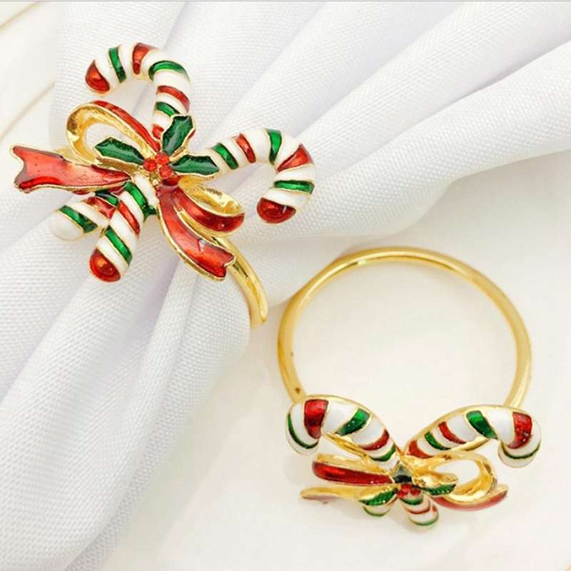 8pcs Christmas Napkin Rings -napkin Holder Rings Elk Napkin Buckle