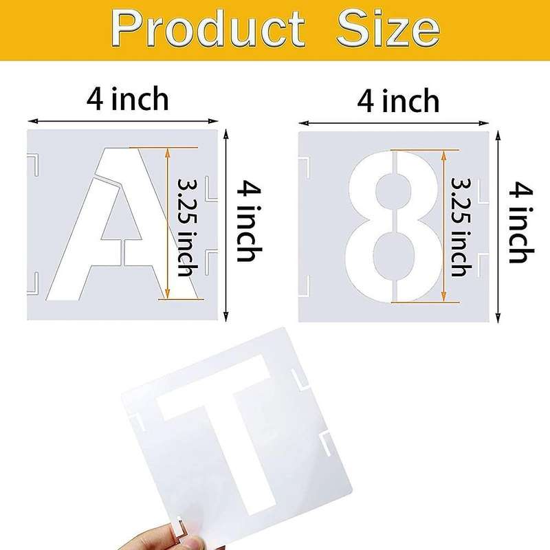 46-piece Letter Template Symbol Digital Craft Template,reusable B