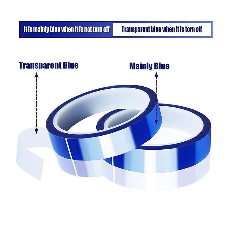 2 Rolls 20mmx33m(108ft) Blue Heat Tape Heat Resistant for Vinyl