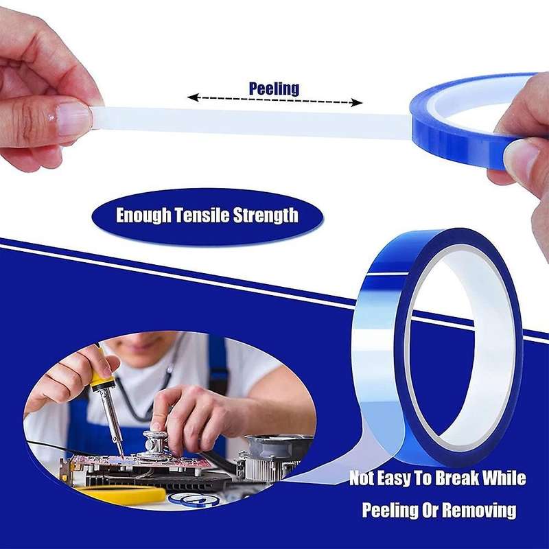 2 Rolls 20mmx33m(108ft) Blue Heat Tape Heat Resistant for Vinyl