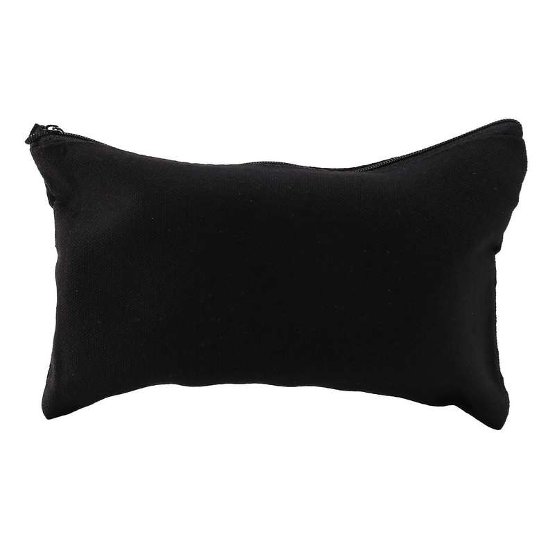 16pcs Canvas Cosmetic Bags Pouch with Zipper for Diy Craft (black)