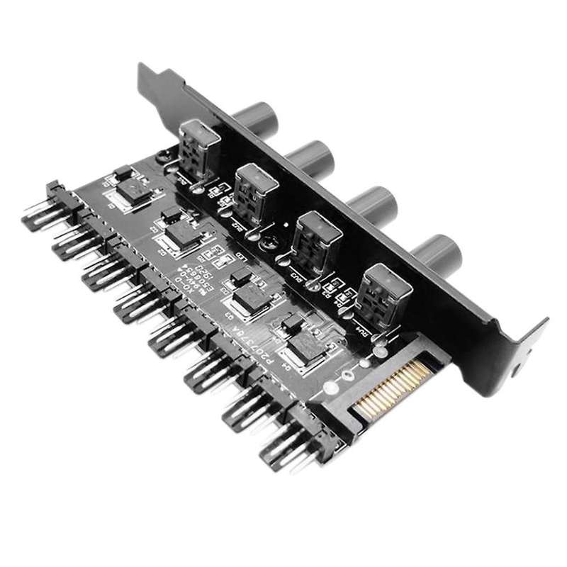 Computer Case Fan 3pin/4pin Speed Controller Four-knob Sata Version