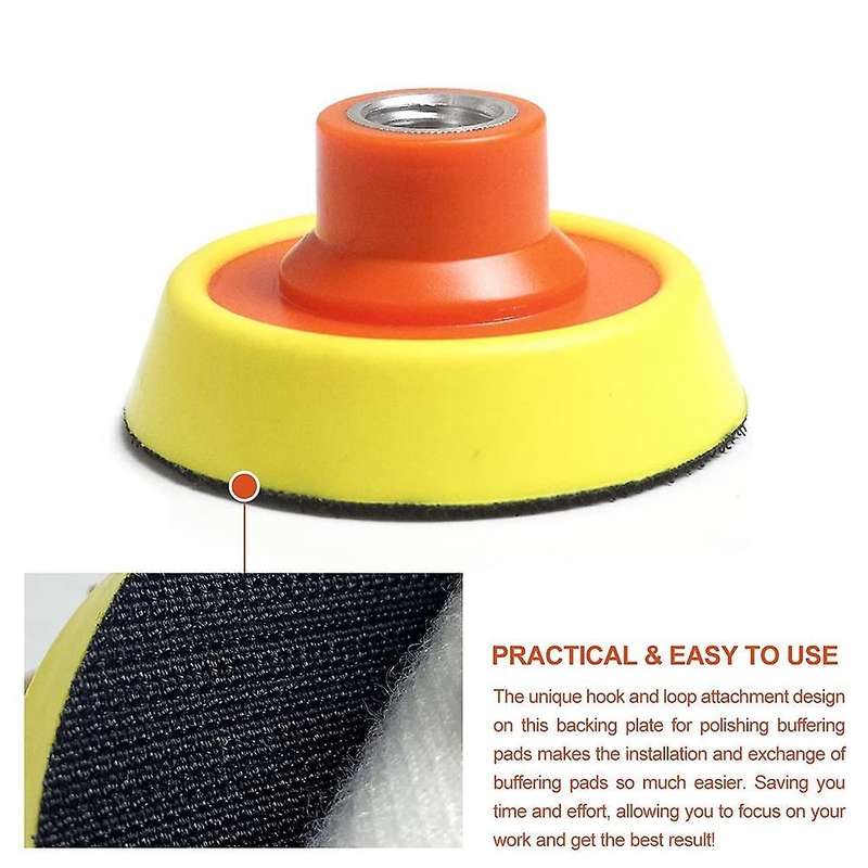 3 Inch Backing Plates for Hook & Loop Polishing Pads, M14 Thread