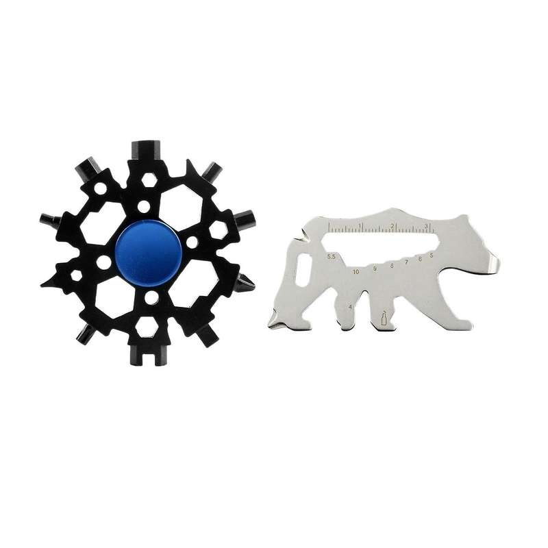 22-in-1 Snowflake Multitool with Multitool Card Wrench Gift for Men E