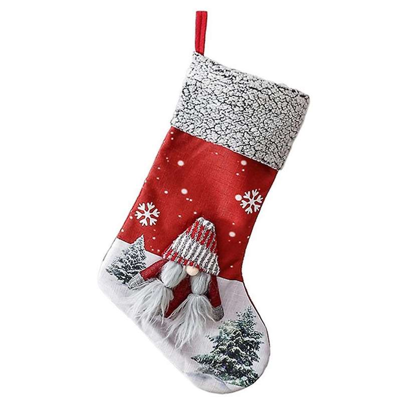 Christmas Stocking Large Xmas Gift Bags Fireplace Decoration Socks B