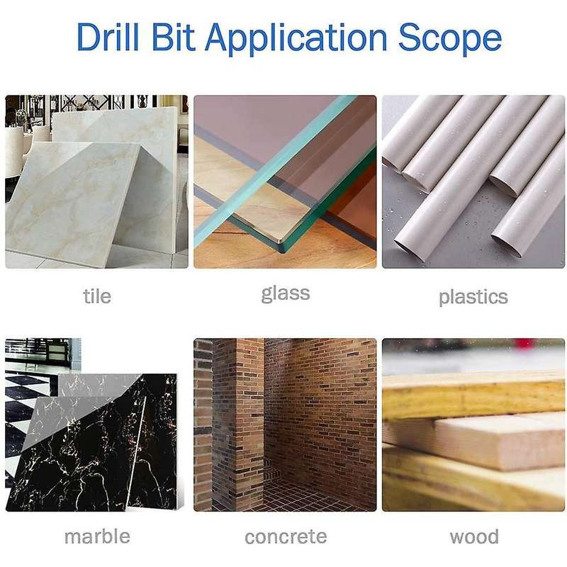 10pcs Masonry Tile Drill Bit for Brick Concrete Wall Wood Plastic