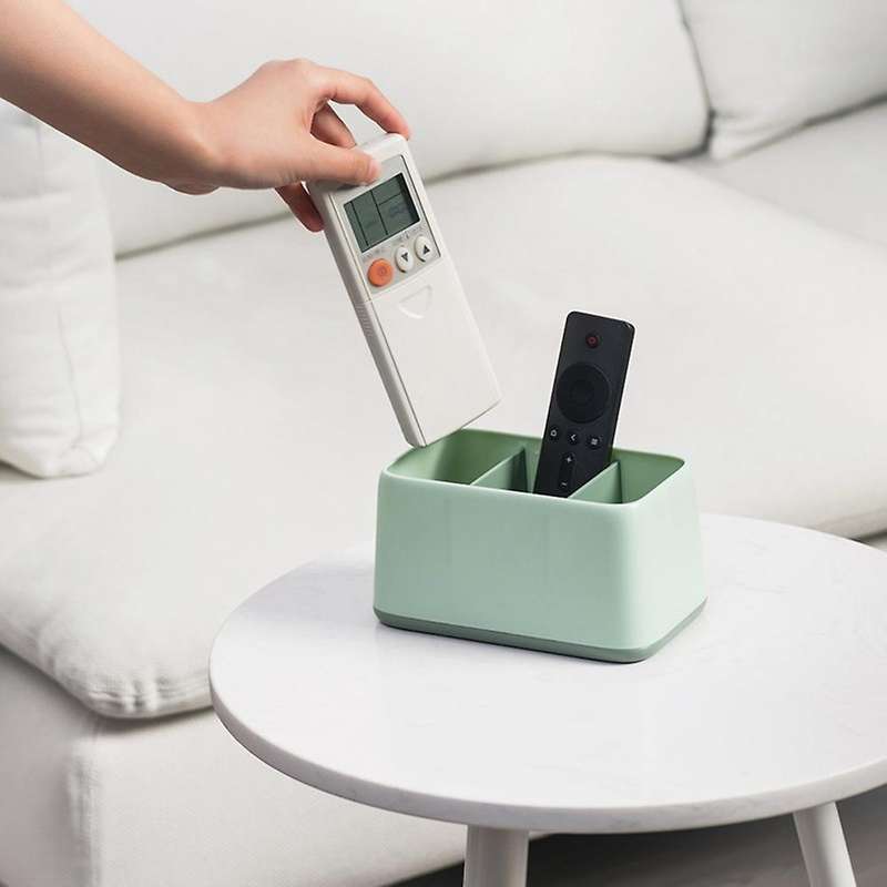 Desktop Remote Control Storage Box for Home Class 3 Storage Box-green