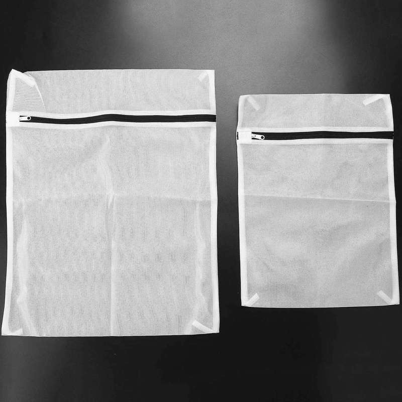 Set Of 6 Mesh Laundry Bags with Zip Lock-3 Large & 3 Medium