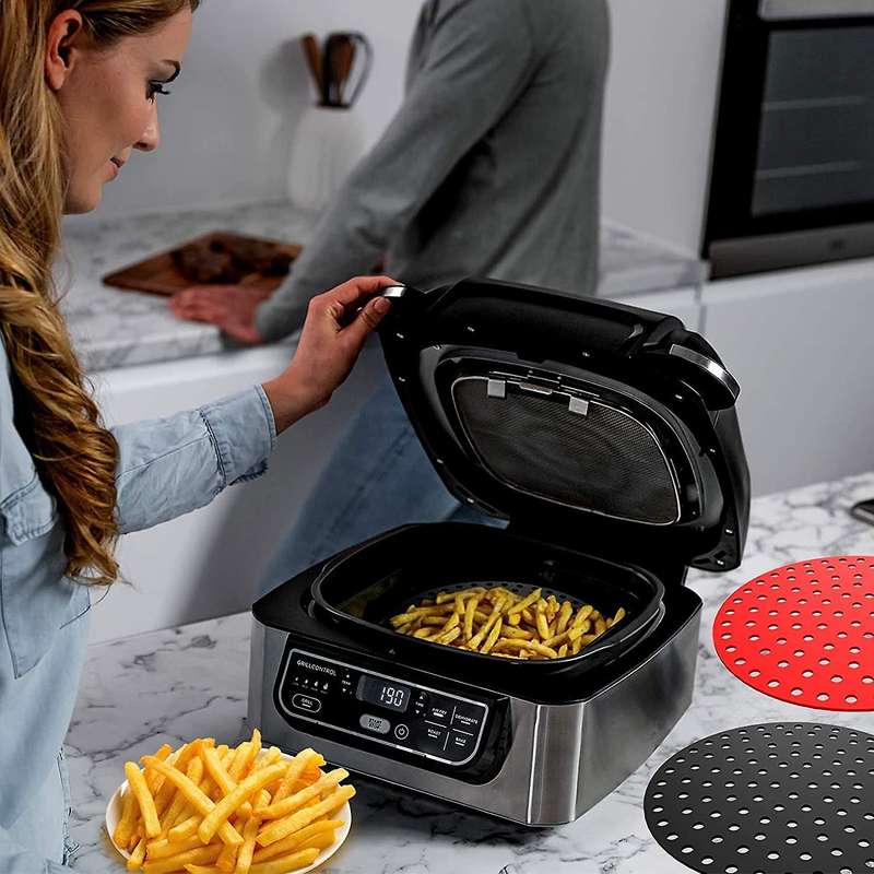 2pcs 9 Inch Silicone Air Fryer Liners for Ninja Gourmia Power Xl
