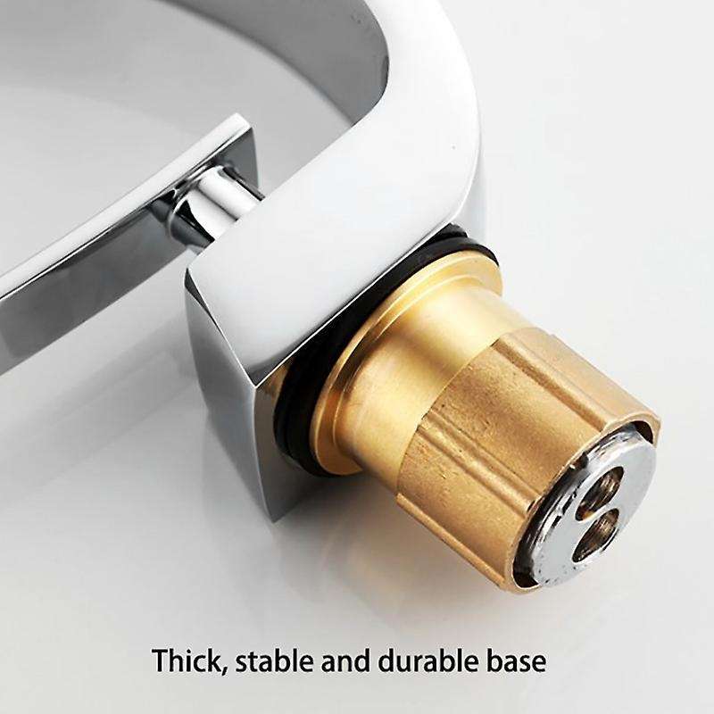 Spout Mixer Faucet Kitchen Bathroom Faucet Single Hole Wall Silver