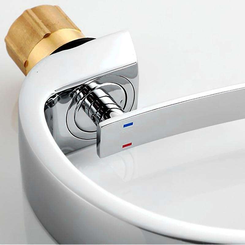 Spout Mixer Faucet Kitchen Bathroom Faucet Single Hole Wall Silver