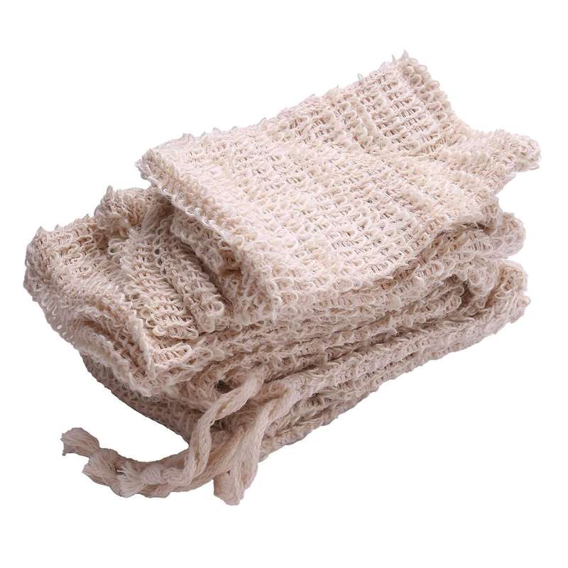 15 Packs Of Soap to Exfoliate Natural Flax Soap Bag