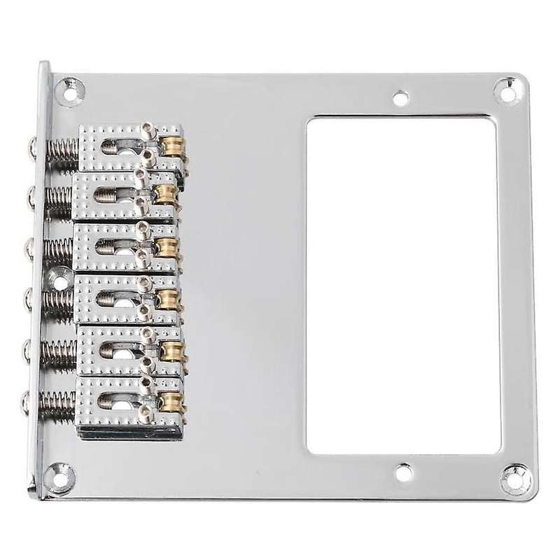 6 String Humbucker Guitar Bridge for Tele Telecaster Guitar (chrome)