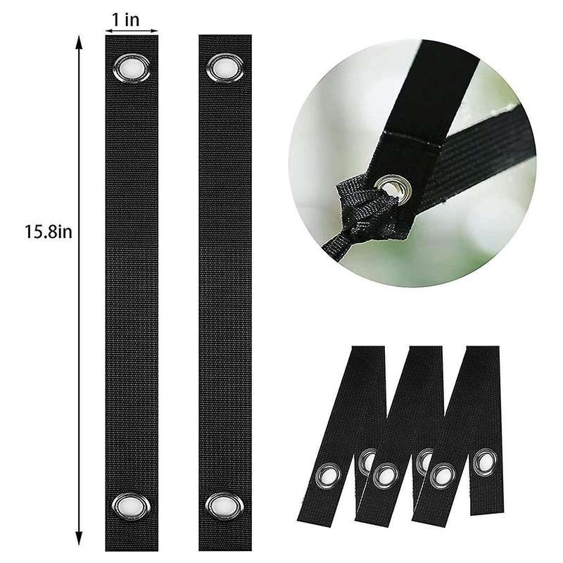 9 Pieces Of 17.7-inch Tree Straps with Buttonholes for Tightening