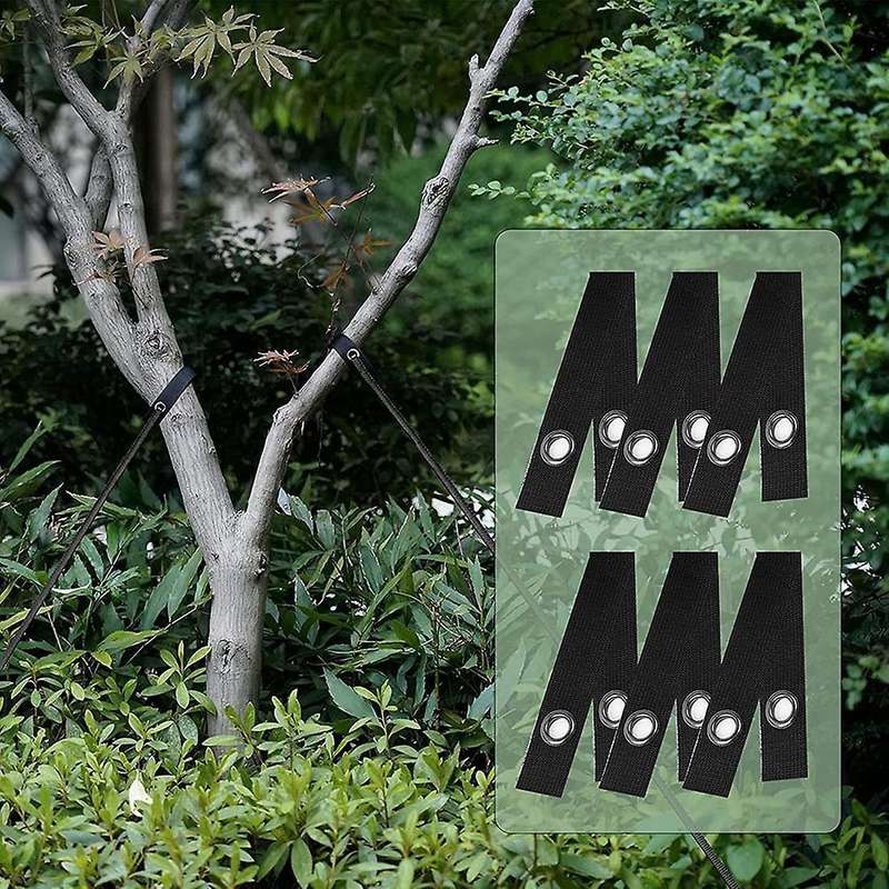 9 Pieces Of 17.7-inch Tree Straps with Buttonholes for Tightening