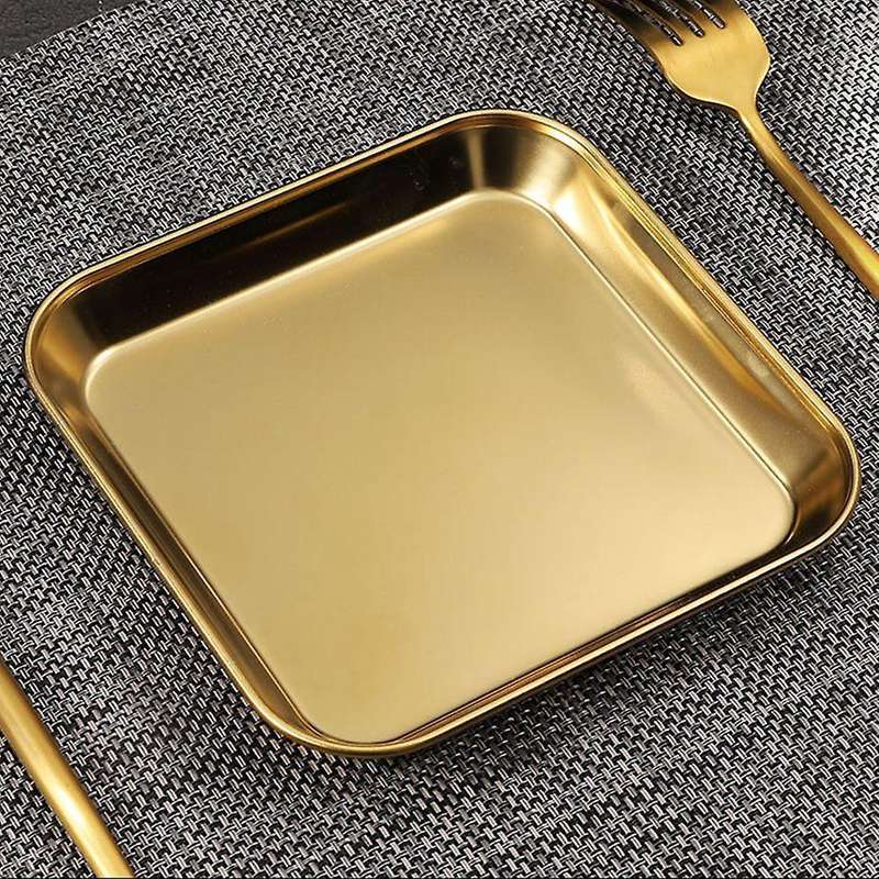 Square Plate Buffet Plate Fruit Plate Barbecue Plate Commercial, C