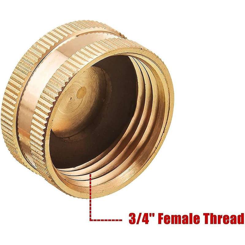 Garden Hose Female End Cap, Brass Spigot Cap with Extra 12 Washers