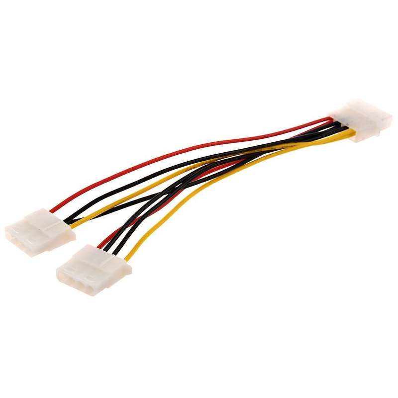 Computer Molex 4 Pin Power Supply Y Splitter Cable