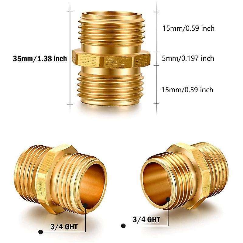 Solid Aluminum Alloy Garden Hose Fittings Connectors Adapter