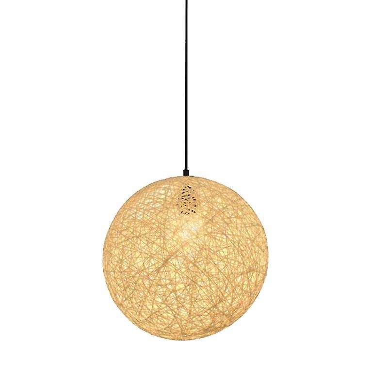 Rattan and Hemp Ball Chandelier Creativity Spherical Lampshade 20cm