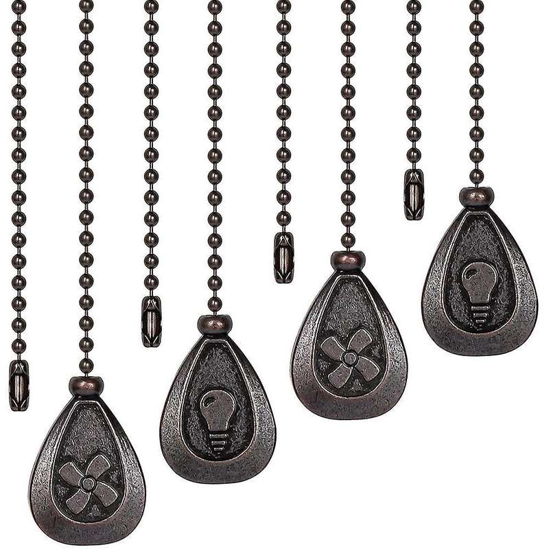 4pcs Bronze Extension Fan, Lamp Pull Chain Decorative