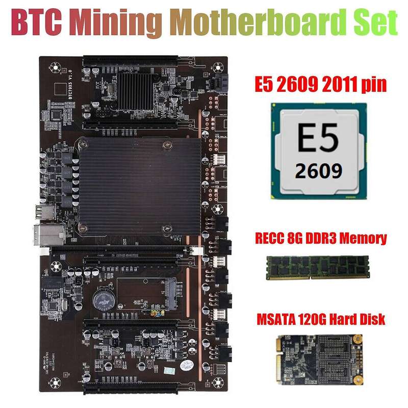 X79 H61 Btc Miner Motherboard 5x Pcie Support 3060 3070 3080 Graphics
