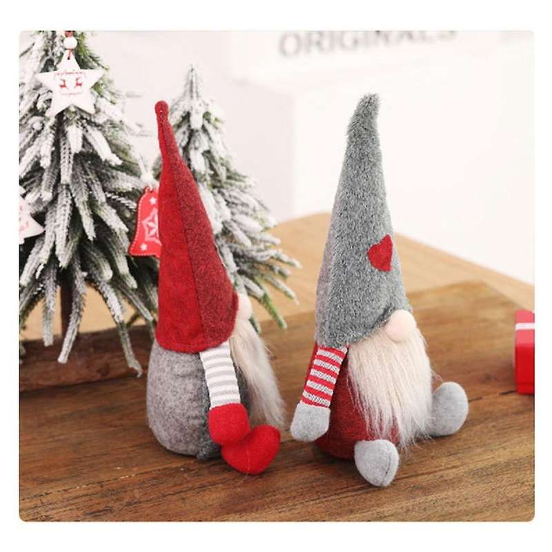 Christmas Faceless Elf Dwarf Family Decoration Holiday Gift Red Hat