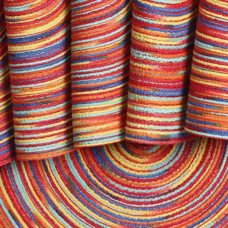 Round Braided Placemats Set Of 4 Decorative Colorful Placemats